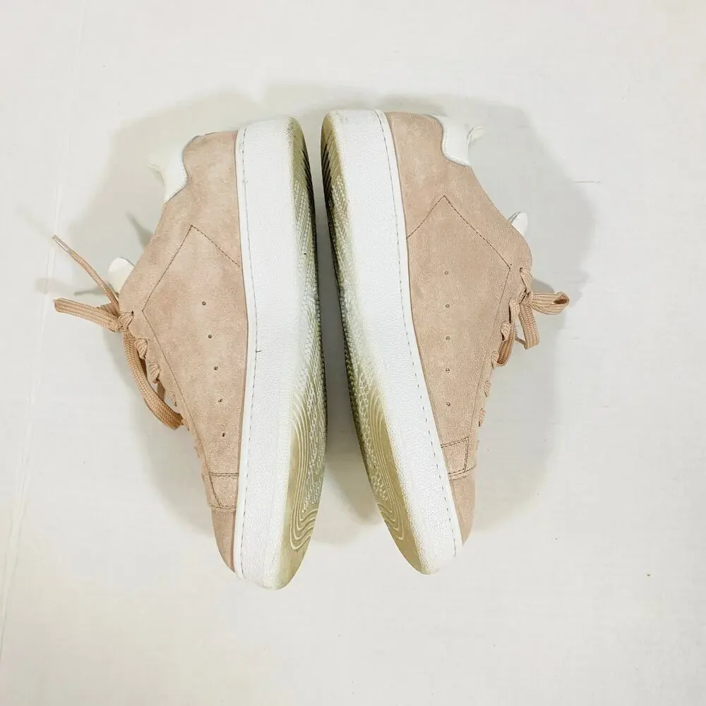 To Boot New York Blush Pink & White Suede Lace Up Extralight Sneakers Sz 10
